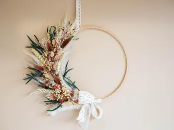 Réalisez votre couronne de fleurs séchées