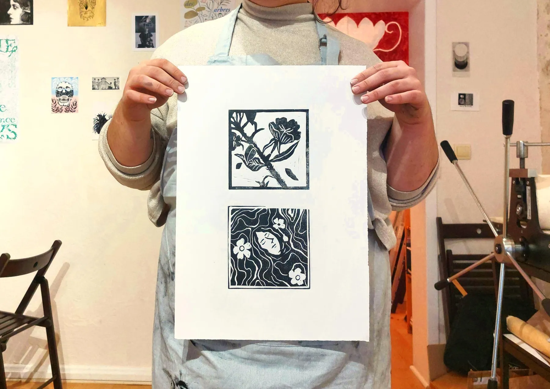 Réalisez votre affiche en linogravure avec Hortense - Afbeelding nr. 4 - Wecandoo