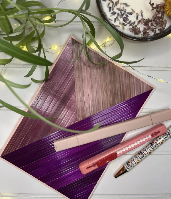 Créez votre carnet en marqueterie de paille