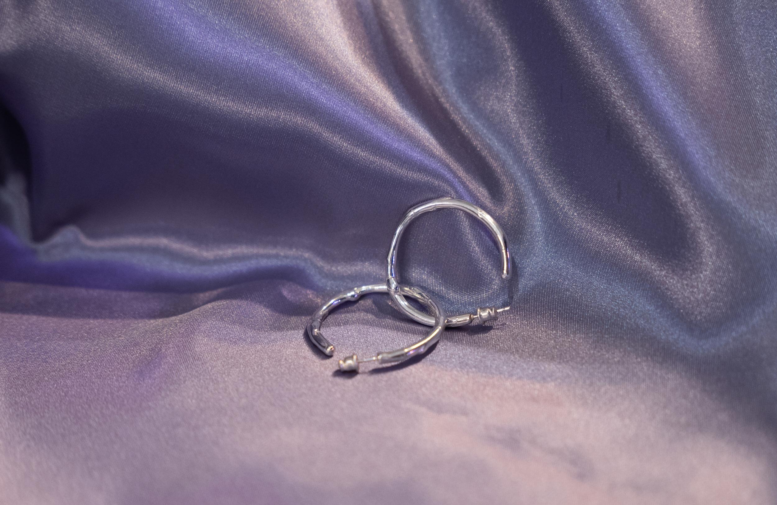 Create your own pair of silver hoop earrings