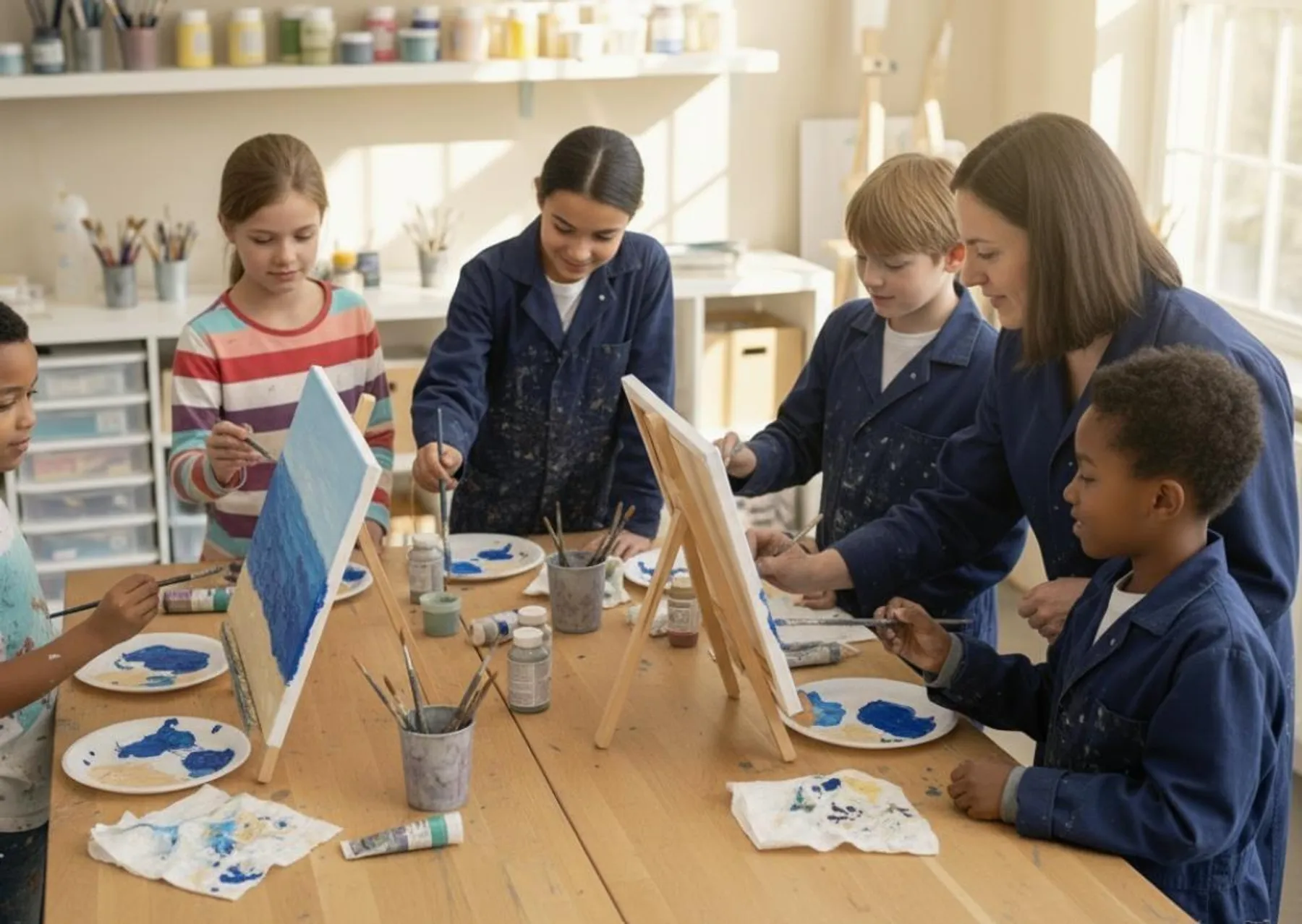 Réalisez votre peinture au couteau en duo avec votre enfant, accompagnés de Morgan, Nel et leur équipe - Image n°1 - Wecandoo