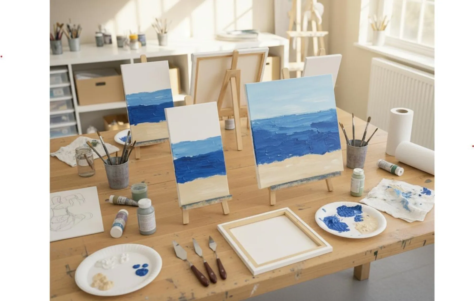 Réalisez votre peinture au couteau en duo avec votre enfant, accompagnés de Morgan, Nel et leur équipe - Image n°2 - Wecandoo