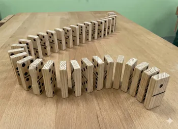 Réalise ton set de 28 dominos en bois
