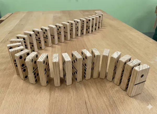 Réalise ton set de 28 dominos en bois