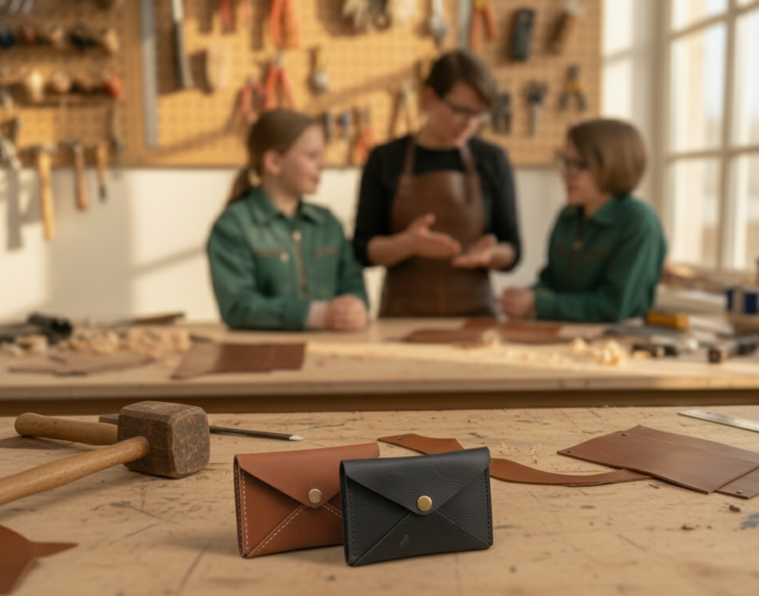 Fabrique ton porte-monnaie en cuir avec Morgan, Nel et leur équipe - Image n°6 - Wecandoo