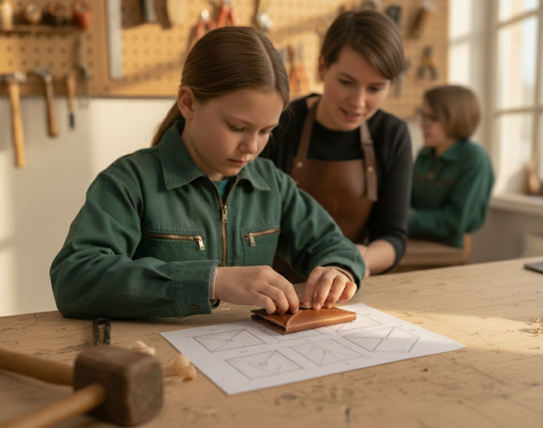 Fabrique ton porte-monnaie en cuir avec Morgan, Nel et leur équipe - Image n°7 - Wecandoo