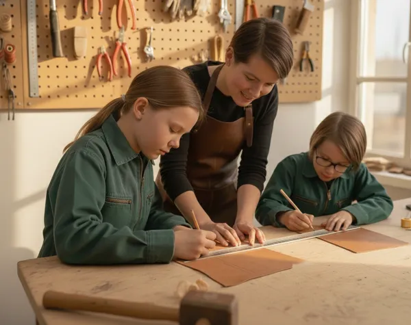 Créez votre porte-monnaie en cuir avec votre enfant