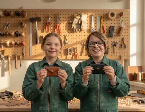 Réalisez votre porte-monnaie en cuir en duo avec votre enfant, accompagnés par Morgan, Nel et leur équipe - Image n°2 - Wecandoo