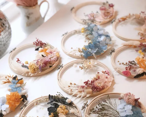 Réalisez une création en fleurs séchées sur tulle