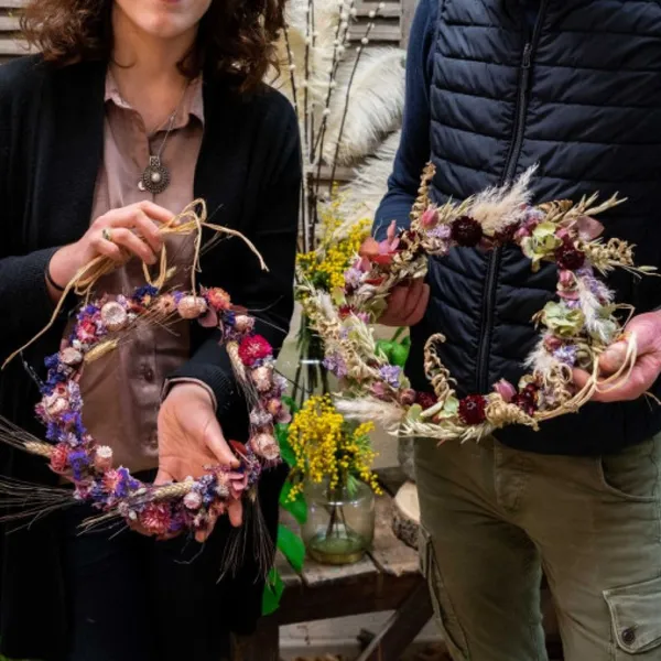Wecandoo - Créez votre couronne de fleurs séchées