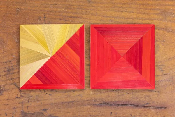 Wecandoo - Créez vos deux sous-verres en marqueterie de paille